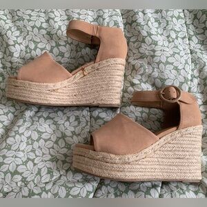 Soda Tan Espadrille Wedge Sandals